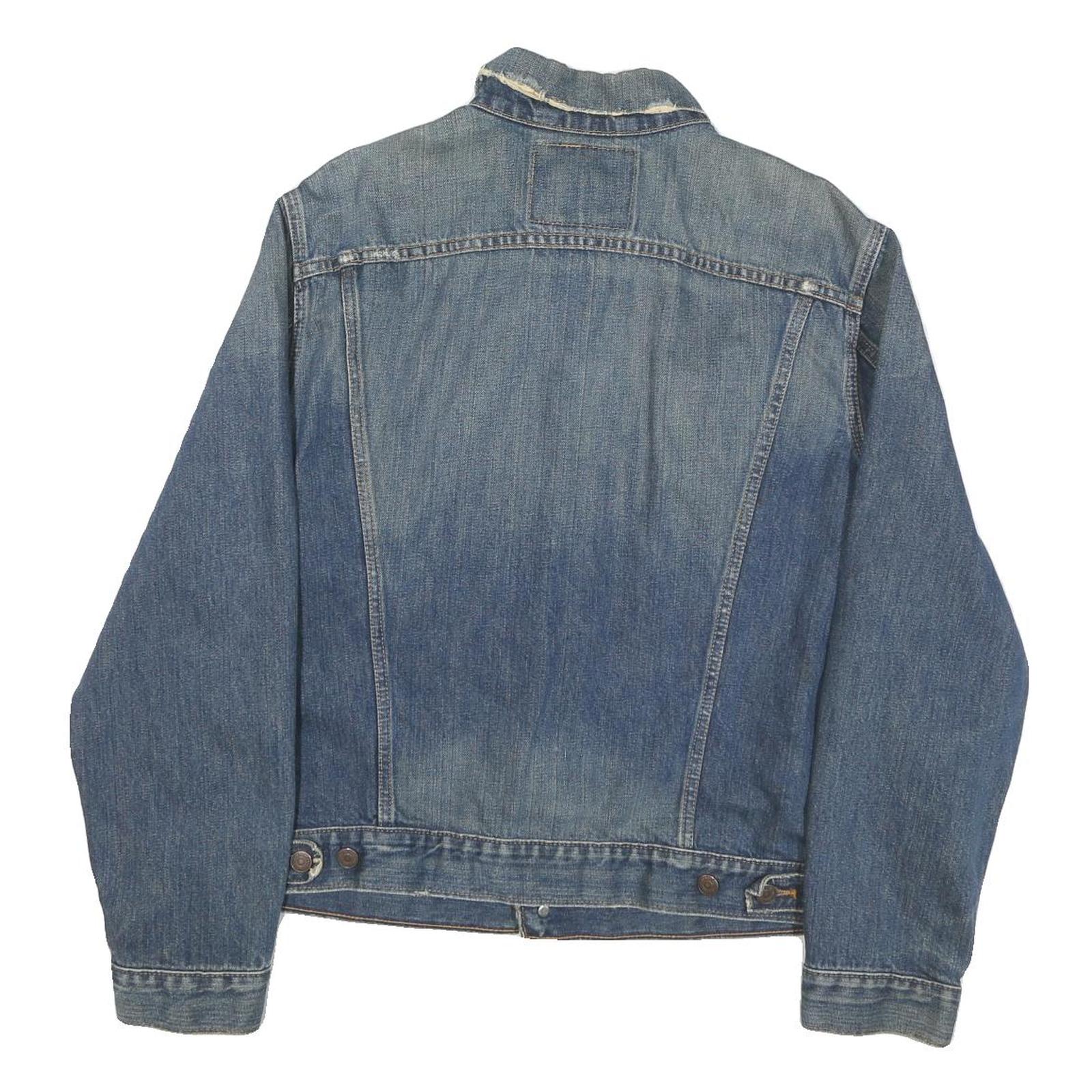 LEVI'S Mens Blue Denim Jacket M Cotton Blend Button Casual Classic Fit