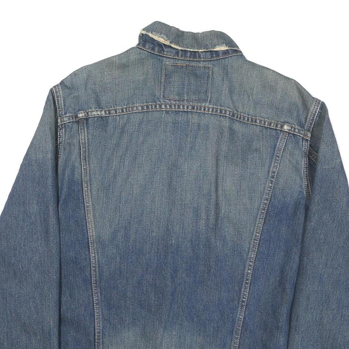 LEVI'S Mens Blue Denim Jacket M Cotton Blend Button Casual Classic Fit