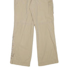 REILMANS Womens Relaxed Beige Cotton Blend Trousers W29 L30 Embroidered Pocket