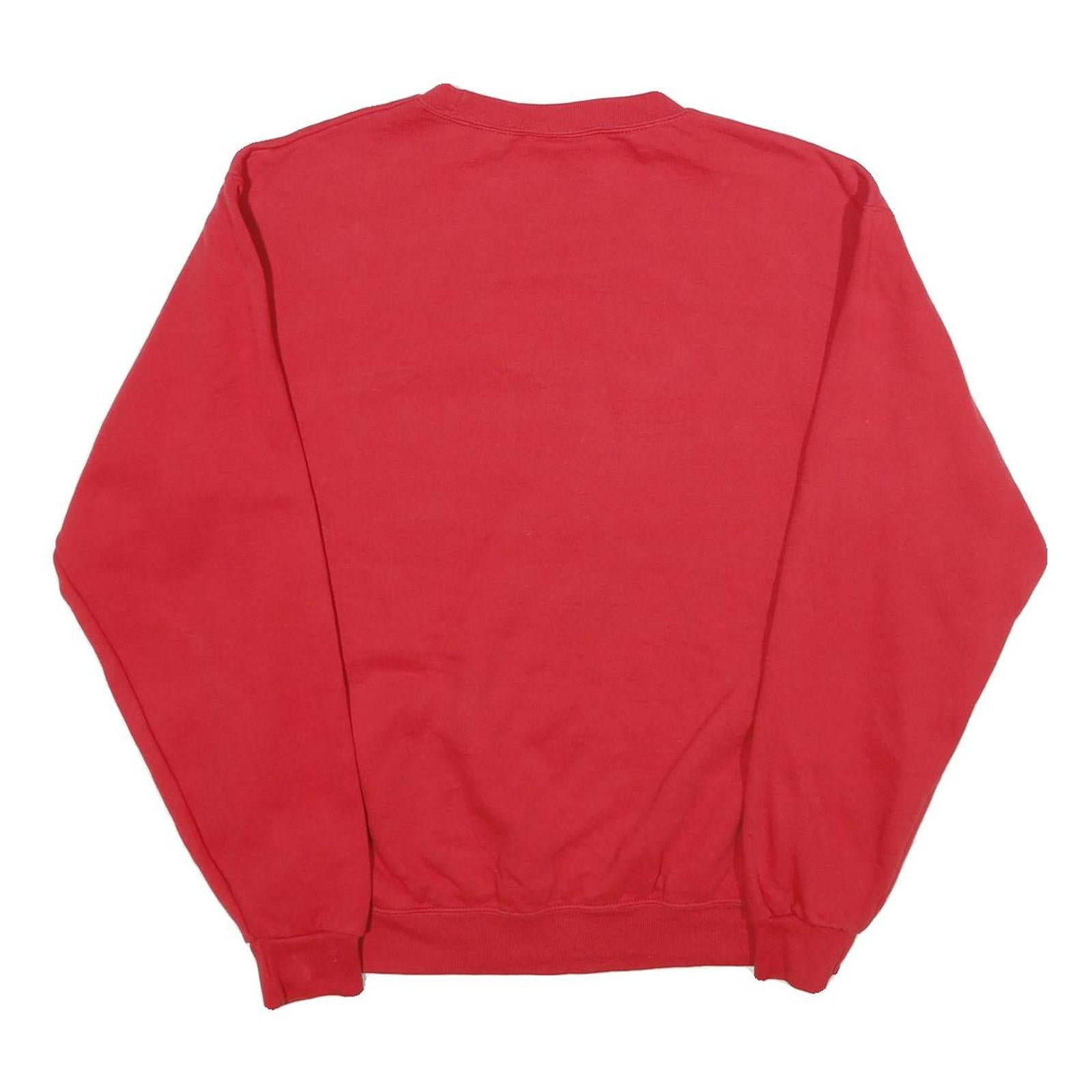 CHAMPION Mens Red University Of Calgary Crew Neck M Cotton Blend Sweatshirt