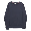 HILFIGER DENIM Mens Navy Blue Crew Neck 2XL Cotton Sweatshirt Pullover Casual