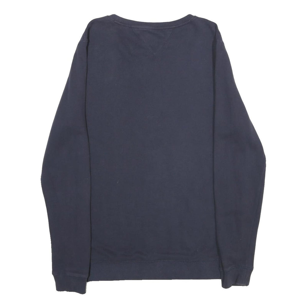 HILFIGER DENIM Mens Navy Blue Crew Neck 2XL Cotton Sweatshirt Pullover Casual