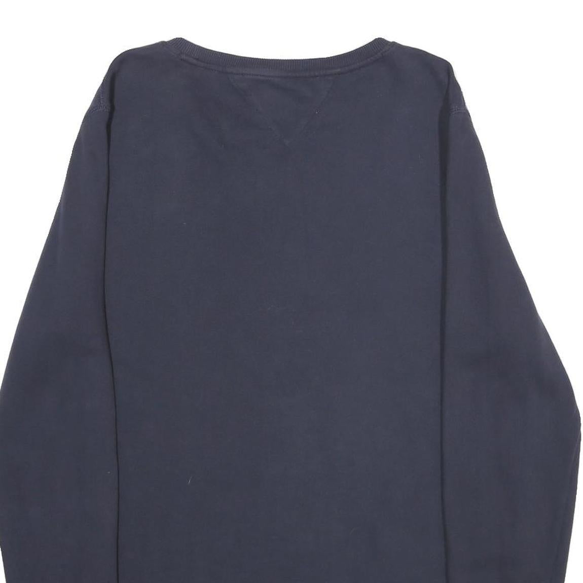 HILFIGER DENIM Mens Navy Blue Crew Neck 2XL Cotton Sweatshirt Pullover Casual