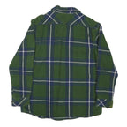 SCHMIDT Mens Green & Blue Check Shirt M Cotton Blend Long Sleeve Workwear