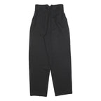 Womens Black Relaxed Fit Zip Closure Trousers W26 L30 Classic Style