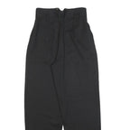 Womens Black Relaxed Fit Zip Closure Trousers W26 L30 Classic Style