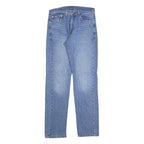 LEVI'S 505 Mens Jeans Blue Regular Straight Denim Medium W32 L34 Zip Cotton