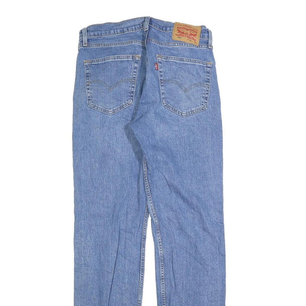 LEVI'S 505 Mens Jeans Blue Regular Straight Denim Medium W32 L34 Zip Cotton