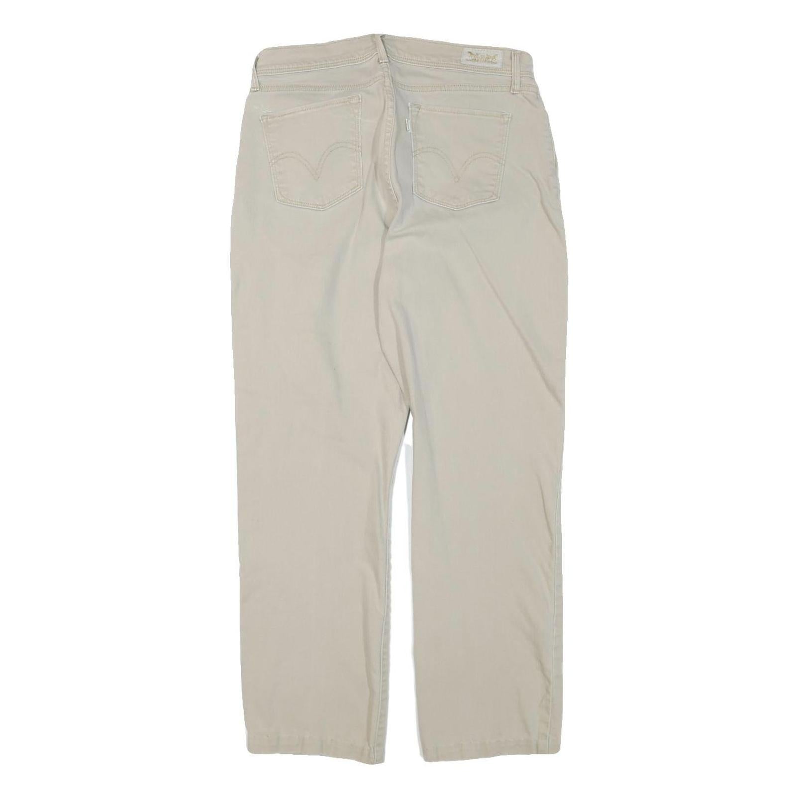 LEVI'S 512 Bootcut Womens Jeans Beige Cotton Blend Regular Fit W29 L27 Stylish