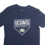 ADIDAS Mens Navy Blue UC Davis Baseball Graphic T-Shirt M Short Sleeve Crew Neck