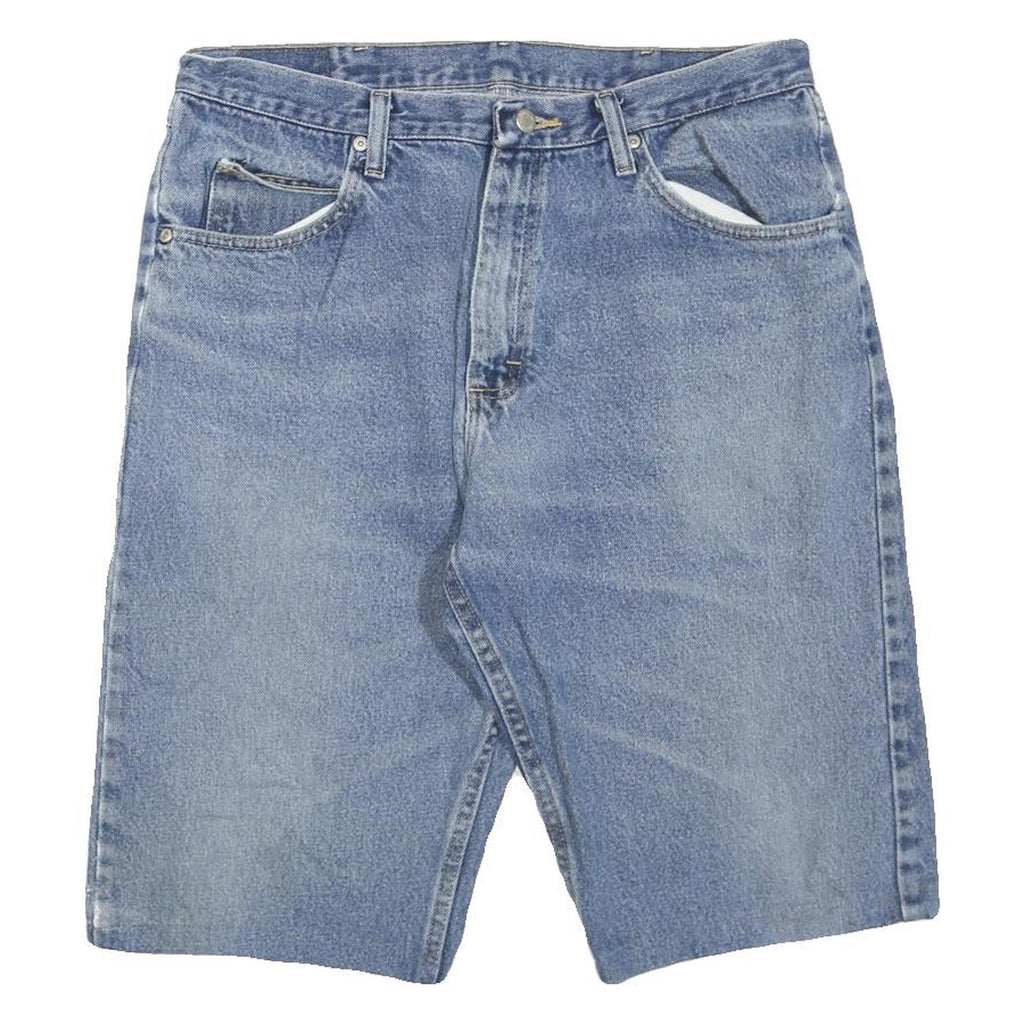 WRANGLER Mens Denim Blue Casual Shorts M W34 Cotton Blend Classic Fit
