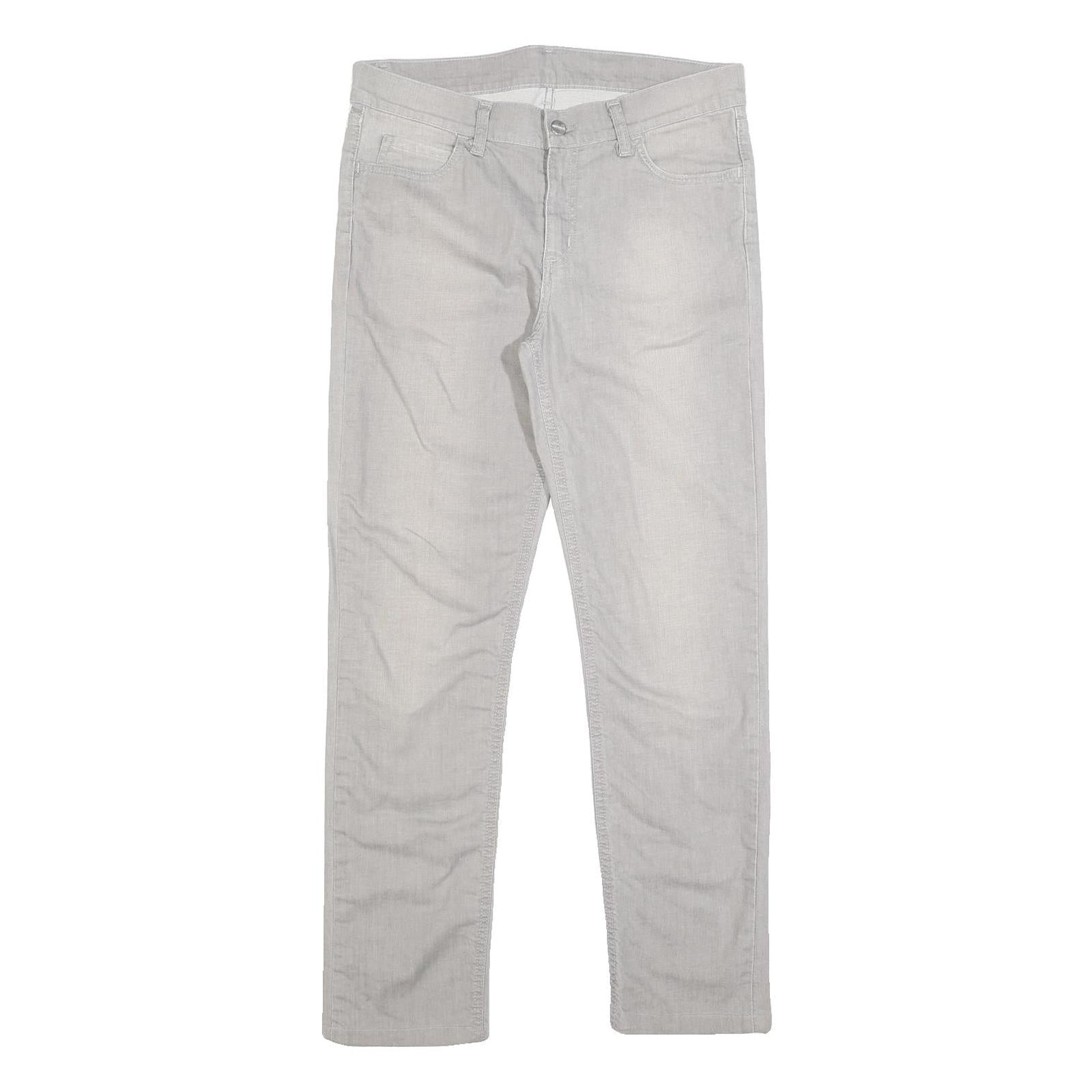 CARHARTT Mens Jeans White Slim Skinny Denim W30 L29 Cotton Blend Zip