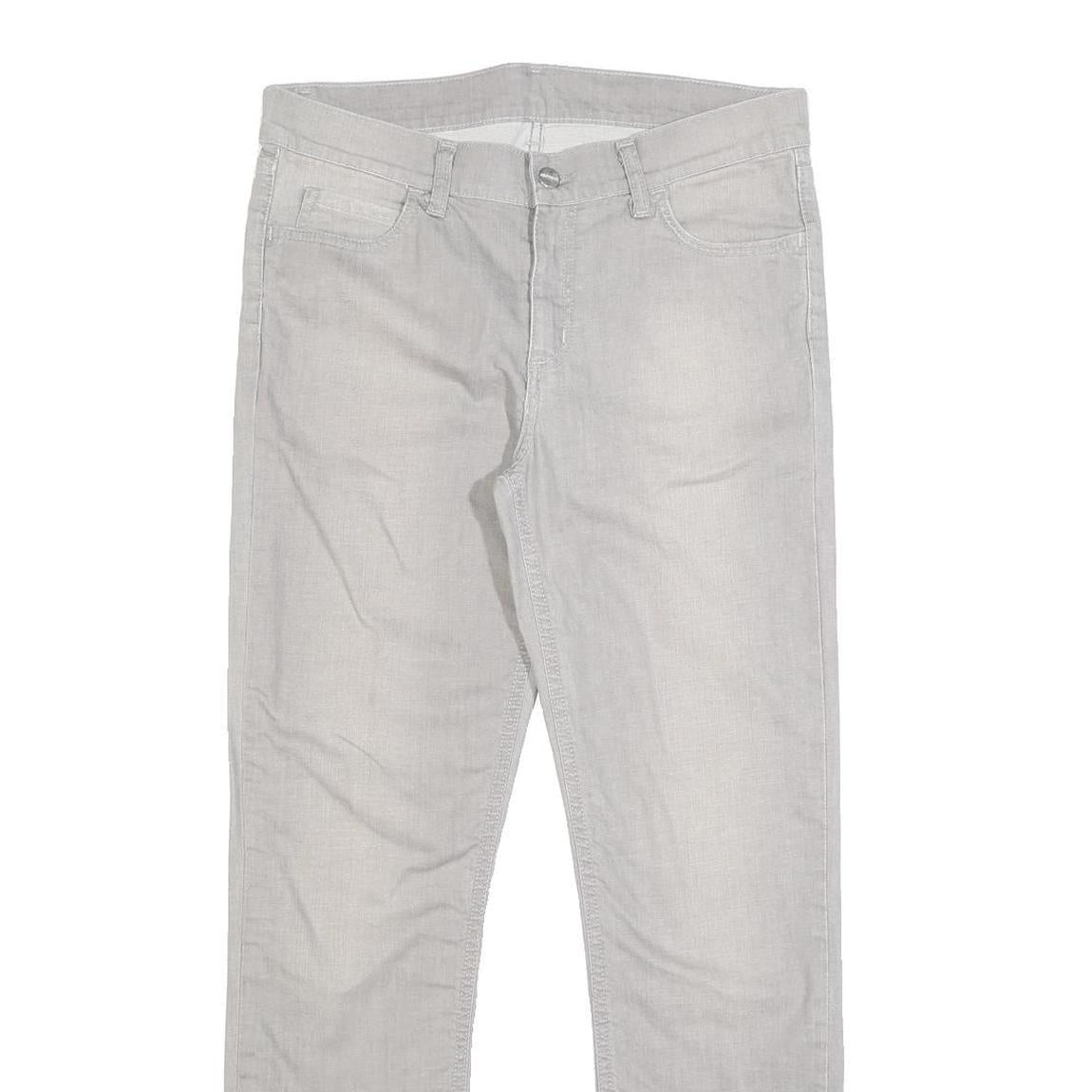 CARHARTT Mens Jeans White Slim Skinny Denim W30 L29 Cotton Blend Zip