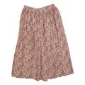 PASSPORTS Womens Beige & Maroon Printed Midi Viscose Skirt L Elasticated Waist