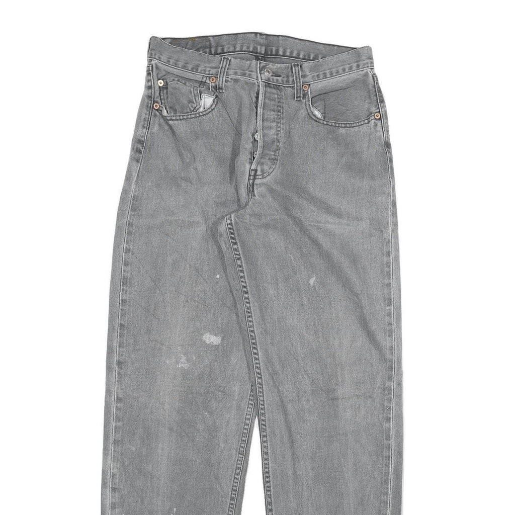 LEVI'S Mens Regular Grey Denim Button Jeans W30 L33 Classic Fit Casual Wear