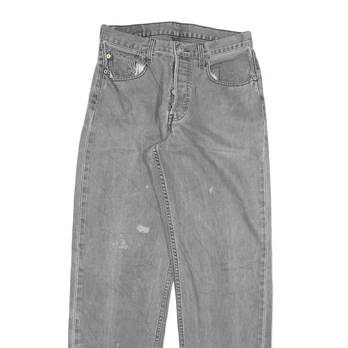 LEVI'S Mens Regular Grey Denim Button Jeans W30 L33 Classic Fit Casual Wear