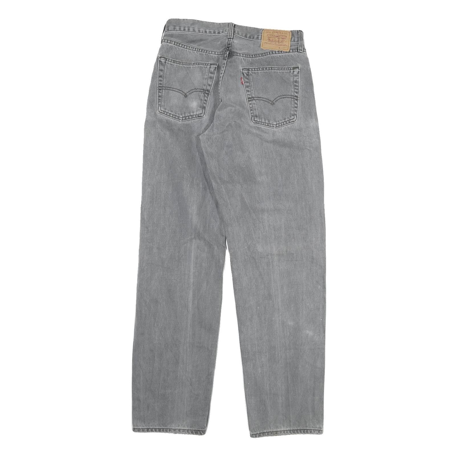 LEVI'S Mens Regular Grey Denim Button Jeans W30 L33 Classic Fit Casual Wear