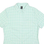 JACK WOLFSKIN Womens Blue Shirt UK 12 Short Sleeve Polyester Blend Casual