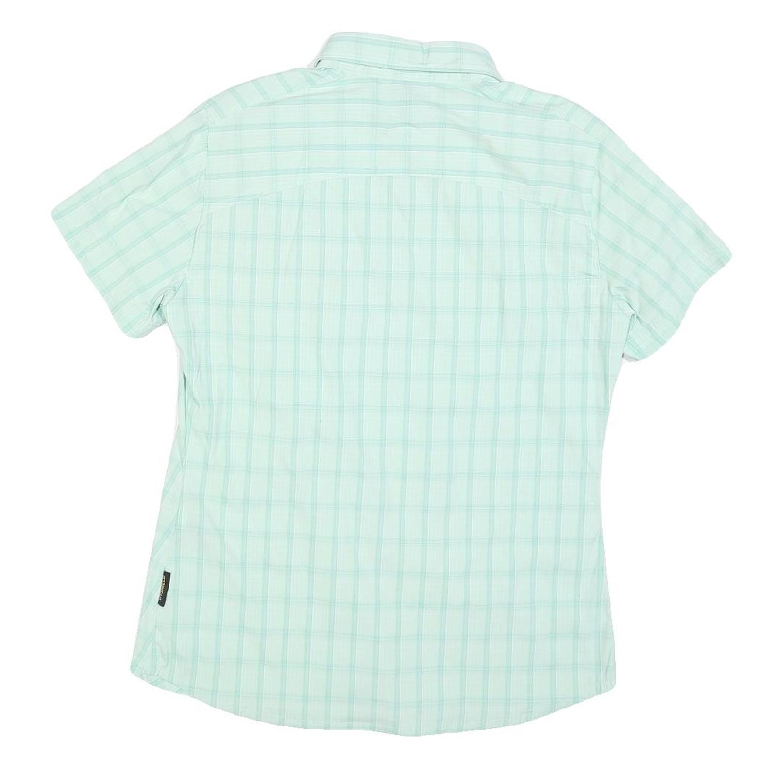 JACK WOLFSKIN Womens Blue Shirt UK 12 Short Sleeve Polyester Blend Casual