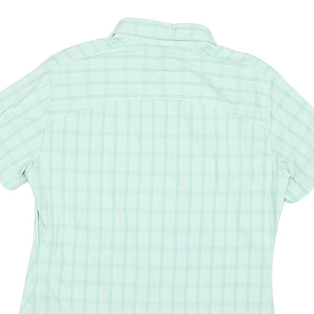 JACK WOLFSKIN Womens Blue Shirt UK 12 Short Sleeve Polyester Blend Casual