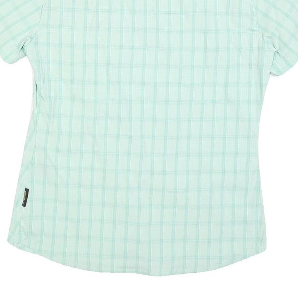 JACK WOLFSKIN Womens Blue Shirt UK 12 Short Sleeve Polyester Blend Casual