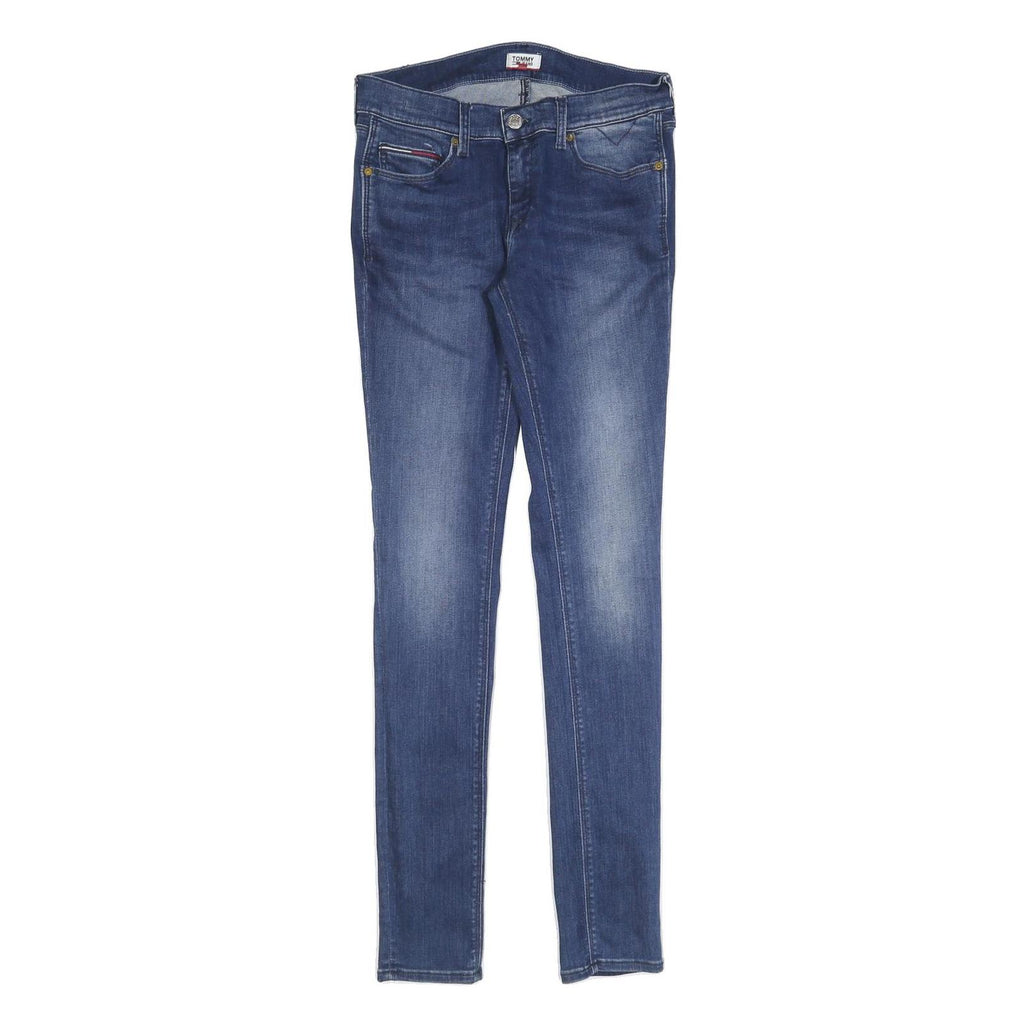 TOMMY JEANS Womens Slim Blue Denim Light Wash Jeans W31 L34 Stylish Comfortable