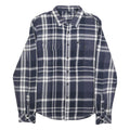 LEE Womens Blue White Check Shirt M Cotton Casual Button Up Long Sleeve
