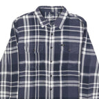 LEE Womens Blue White Check Shirt M Cotton Casual Button Up Long Sleeve