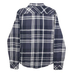 LEE Womens Blue White Check Shirt M Cotton Casual Button Up Long Sleeve