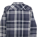 LEE Womens Blue White Check Shirt M Cotton Casual Button Up Long Sleeve