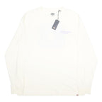DICKIES Mens White & Lilac Graphic T-Shirt XL Long Sleeve Crew Neck Printed