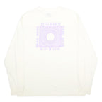 DICKIES Mens White & Lilac Graphic T-Shirt XL Long Sleeve Crew Neck Printed