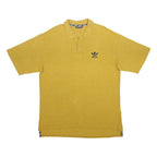 ADIDAS Mens Yellow Polo Shirt XL Cotton Blend Casual Basic Comfort