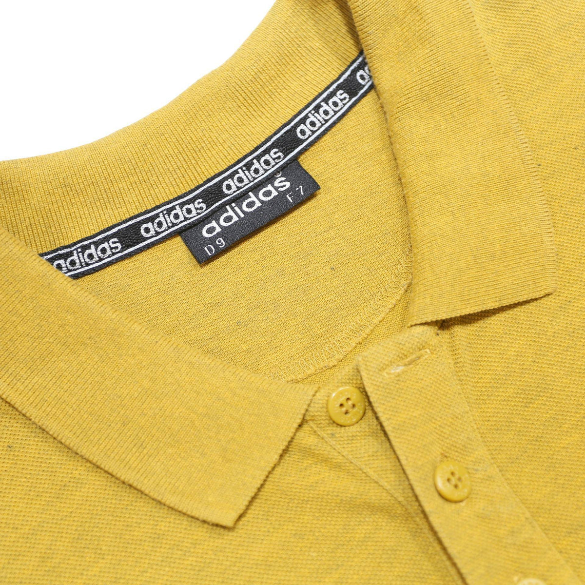 ADIDAS Mens Yellow Polo Shirt XL Cotton Blend Casual Basic Comfort