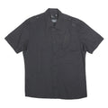 G-STAR Mens Black Pinstripe Shirt XL Cotton Blend Casual Short Sleeve Button