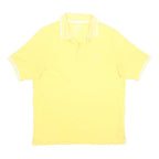 CHAMPION Mens Yellow Basic Short Sleeve Polo Shirt M Cotton Blend Casual