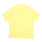 CHAMPION Mens Yellow Basic Short Sleeve Polo Shirt M Cotton Blend Casual