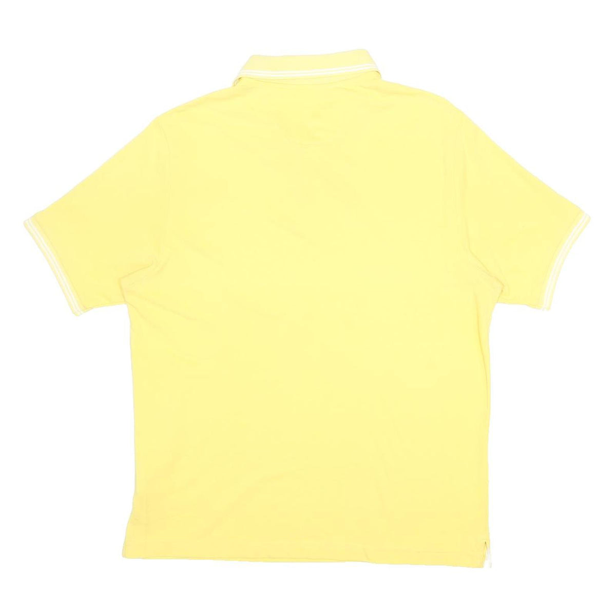 CHAMPION Mens Yellow Basic Short Sleeve Polo Shirt M Cotton Blend Casual