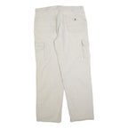 CARHARTT Mens Relaxed Beige Cotton Blend Cargo Trousers W36 L34 Workwear