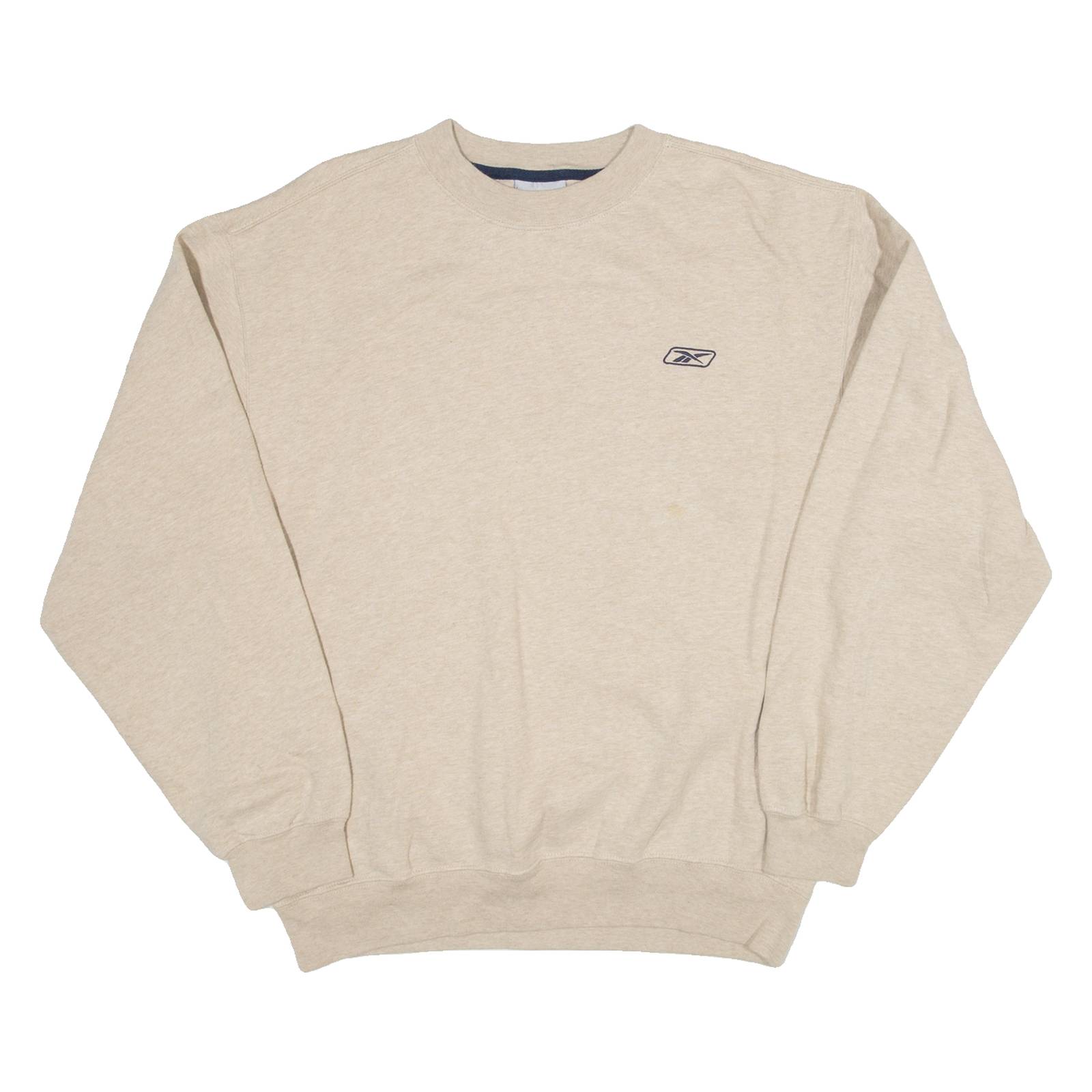 REEBOK Womens Sweatshirt Beige M