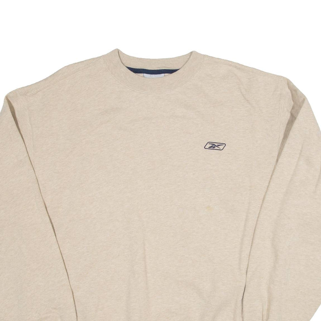 REEBOK Womens Sweatshirt Beige M