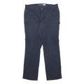 CARHARTT Womens Cotton Blend Navy Loose Straight Trousers W36 L32 Workwear