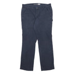 CARHARTT Womens Cotton Blend Navy Loose Straight Trousers W36 L32 Workwear