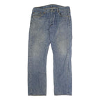 LEVI'S 501 Mens Jeans Blue Regular Straight Denim Medium W35 L30 Classic Button