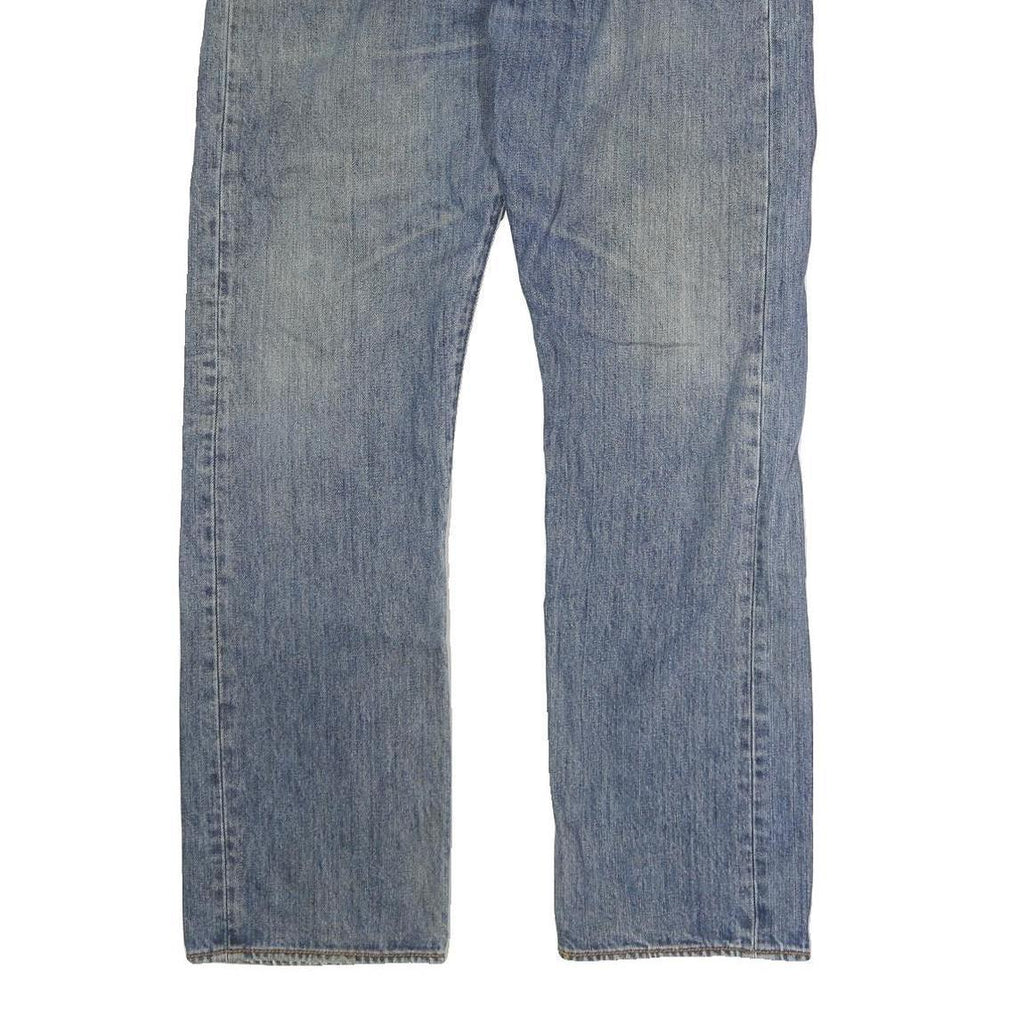 LEVI'S 501 Mens Jeans Blue Regular Straight Denim Medium W35 L30 Classic Button
