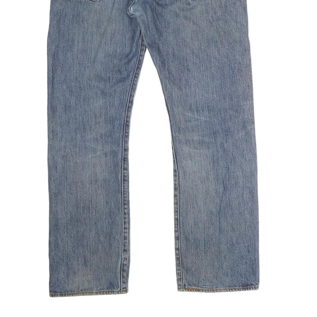 LEVI'S 501 Mens Jeans Blue Regular Straight Denim Medium W35 L30 Classic Button