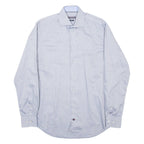 TOMMY HILFIGER Fitted Mens Formal Shirt Blue Long Sleeve M