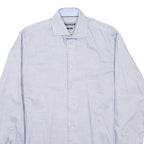 TOMMY HILFIGER Fitted Mens Formal Shirt Blue Long Sleeve M