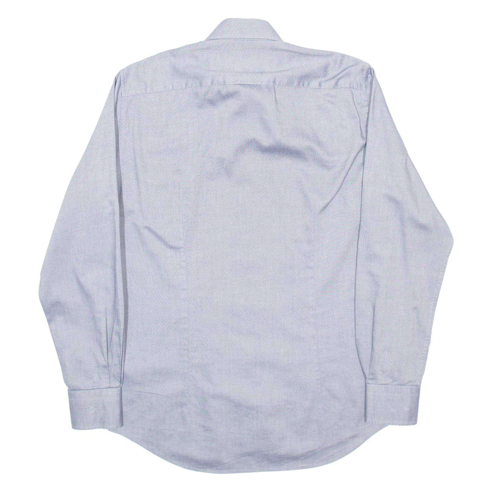 TOMMY HILFIGER Fitted Mens Formal Shirt Blue Long Sleeve M
