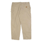 CARHARTT Mens Cotton Blend Beige Relaxed Straight Trousers W40 L30 Casual